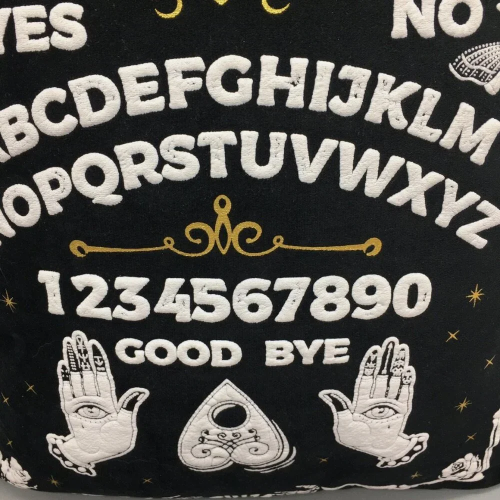 Thro Halloween Ouija Board Palmistry Fortune Teller Feather Pillow Decor Tassels